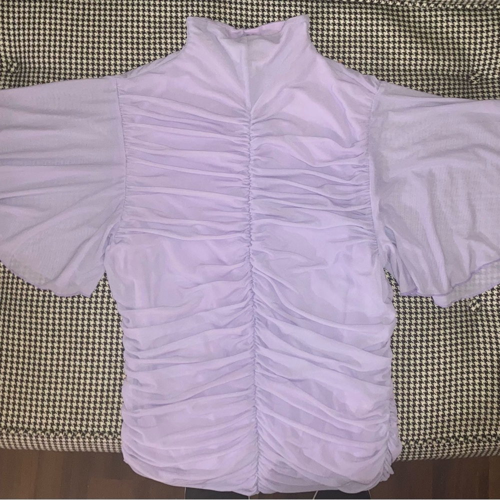 VENUS Lilac Ruched Blouse